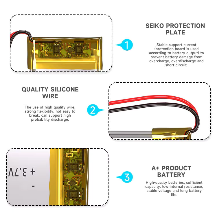 503450 603048 703048 803040 Lithium Polymer Battery 1000mah 3.7V Lipo Battery