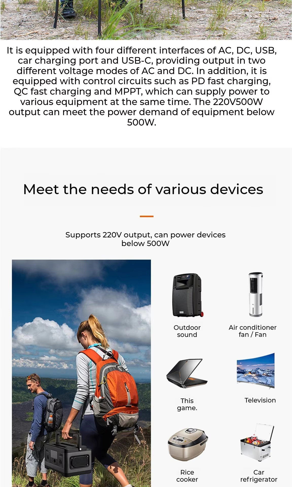 A5 520Wh portable mobile energy storage power bank