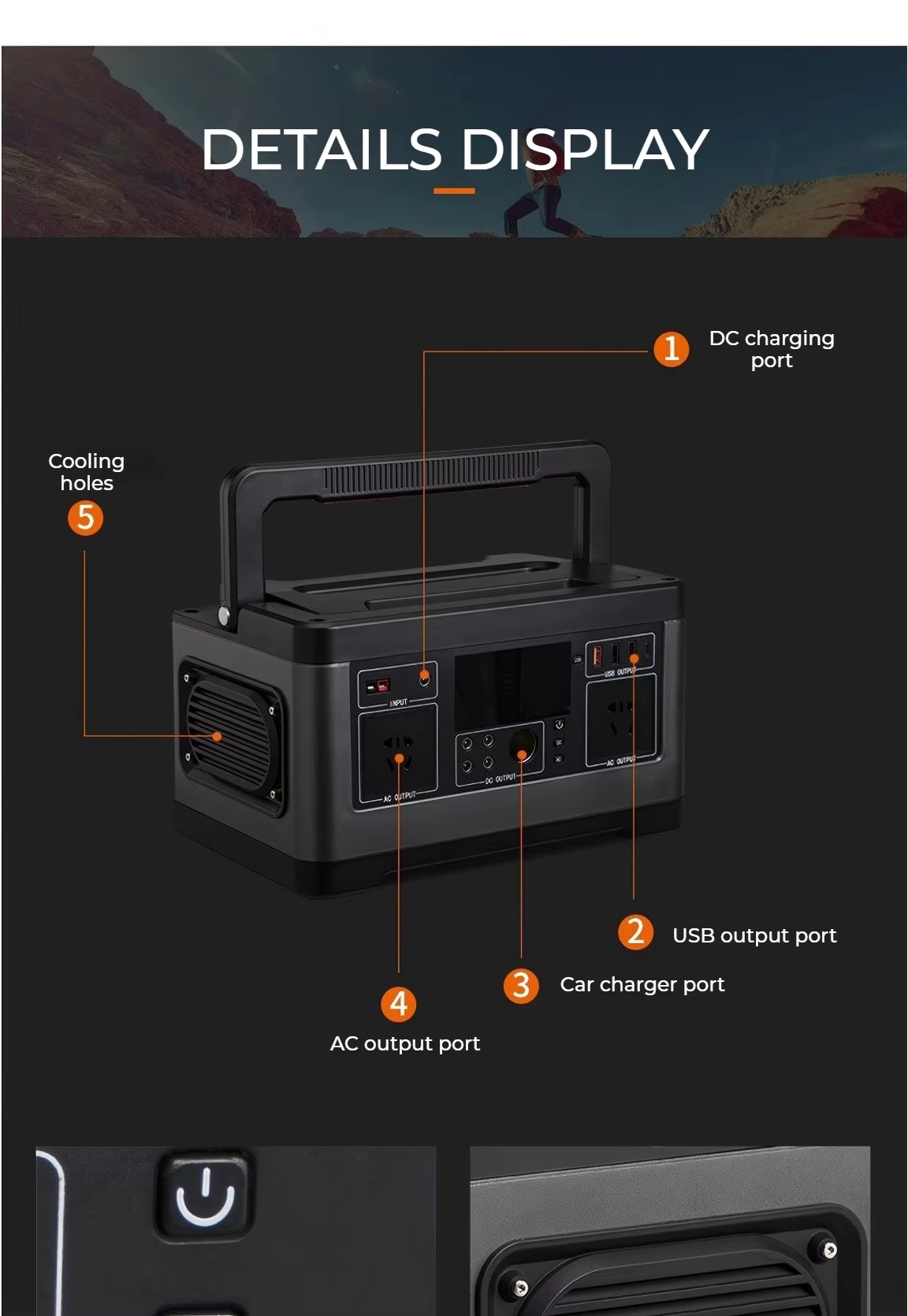 A5 520Wh portable mobile energy storage power bank