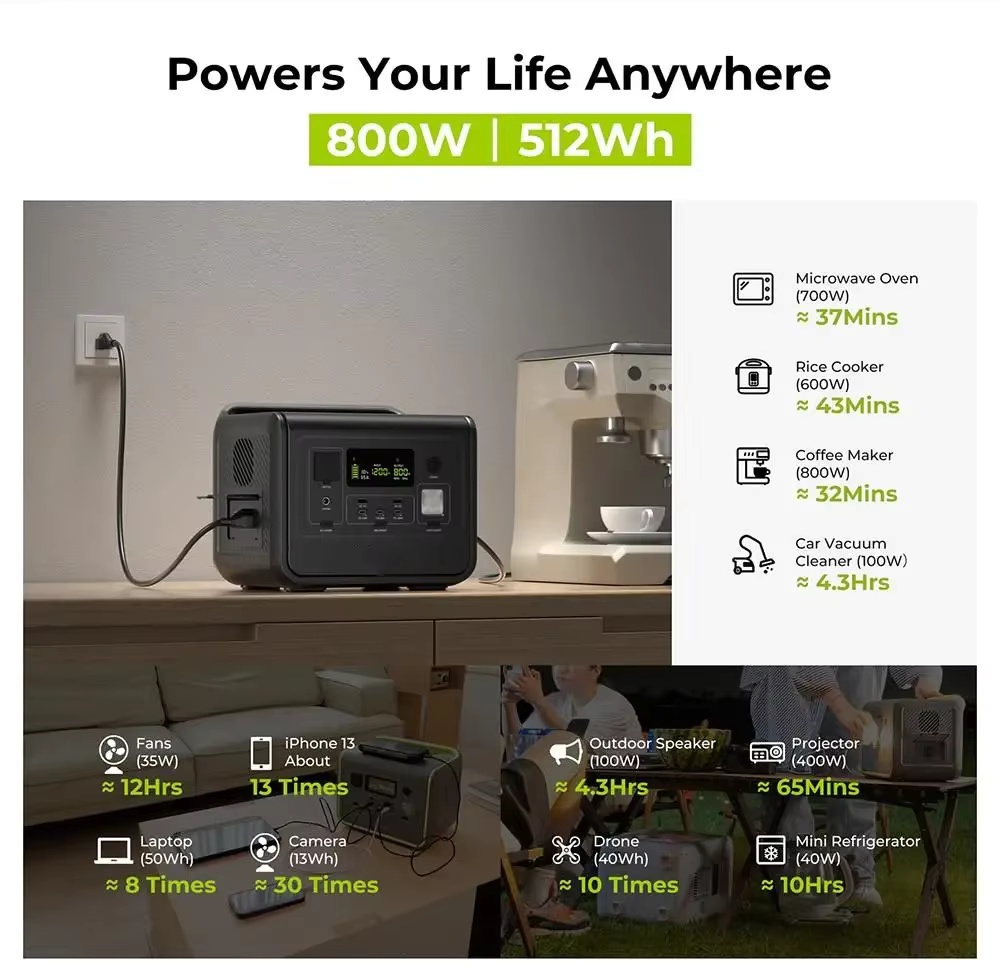 WB08 512Wh portable mobile energy storage power bank