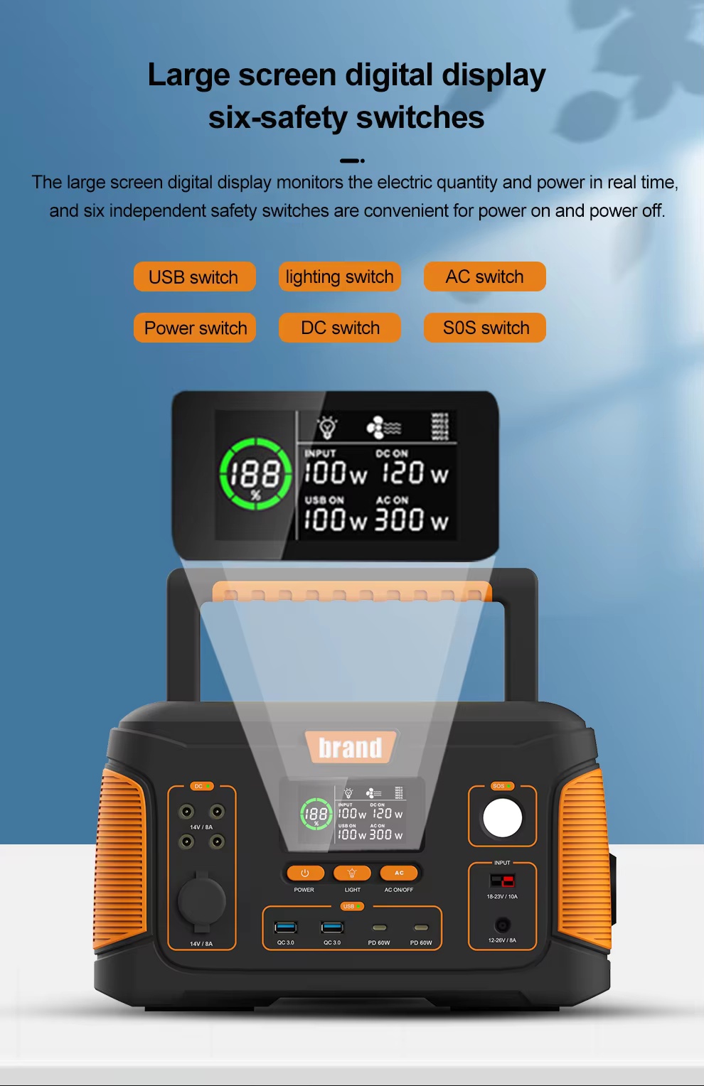 MY24 2048Wh portable mobile energy storage power bank