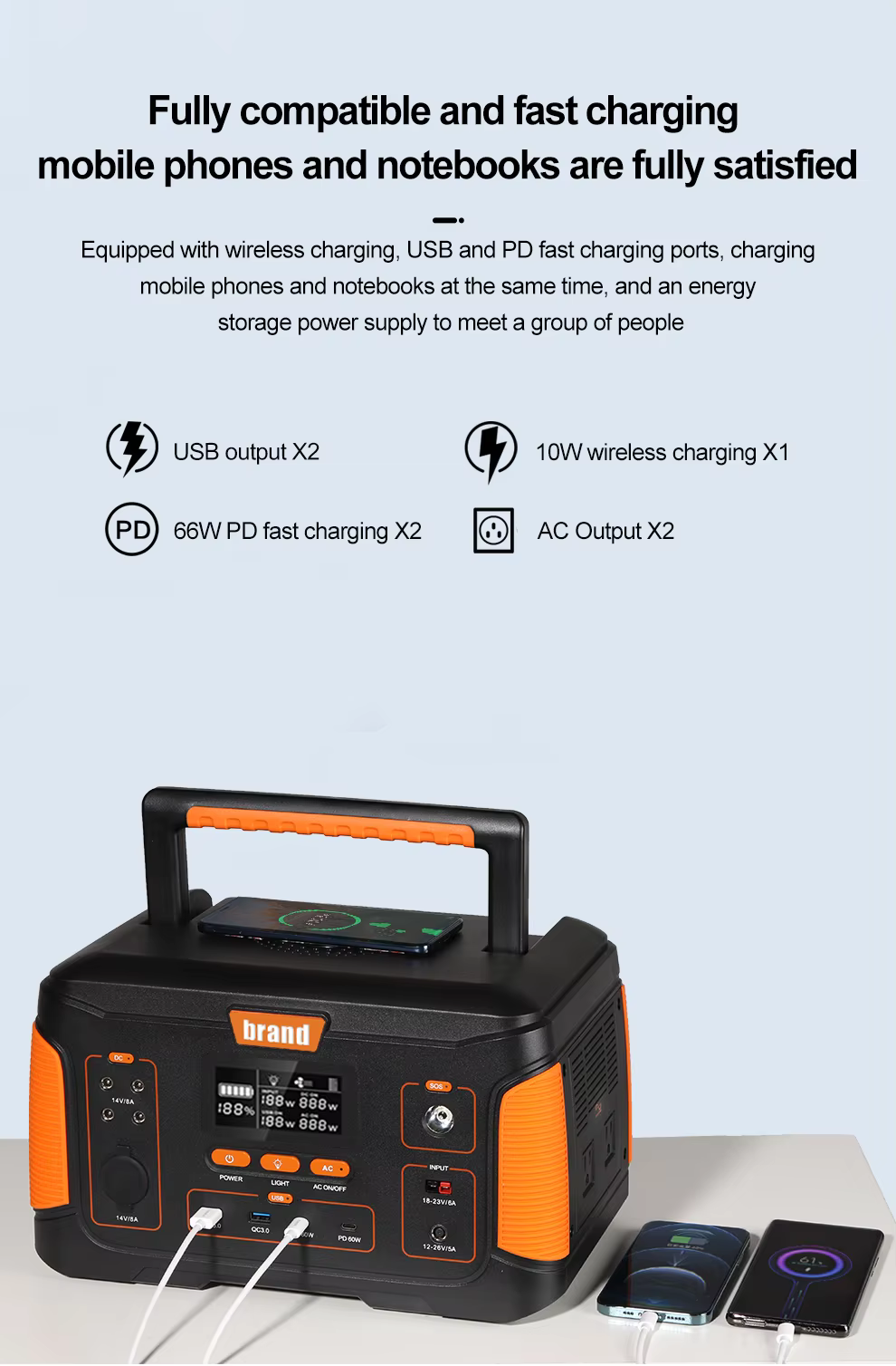 932Wh portable mobile energy storage power bank