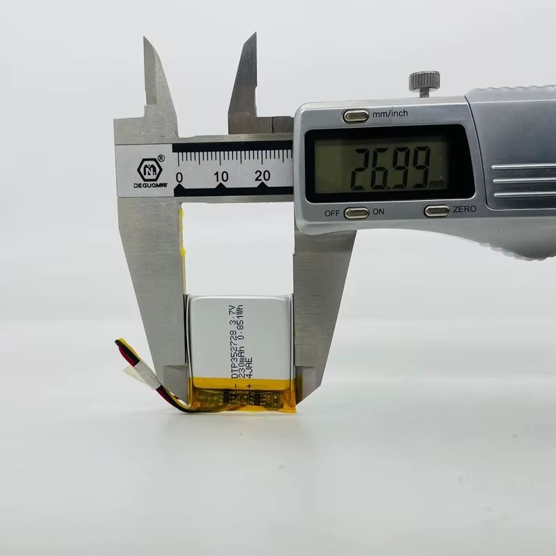 3.7v 352728 230mAh Rechargeable Lithium Polymer Battery