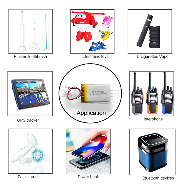 652532 3.7v 500mah Lithium Polymer Battery Lithium Ion Battery Manufacturer Lipo Polymer Battery 3.7v