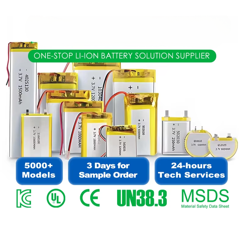 102060 4.44Wh 1200mAh 3.7v OEM ODM Lipo Batteries Li Ion Rechargeable Li-po Battery for Home Appliances