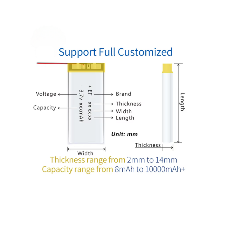 14.8Wh 4000mah 3.7 LIPO Pouch Lithium Polymer Battery 606090 for Car Recorder