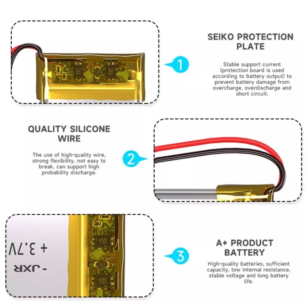 Ul Ce 103048 3.7v Rechargeable Lipo Batteries 1500mah Lithium Polymer Battery