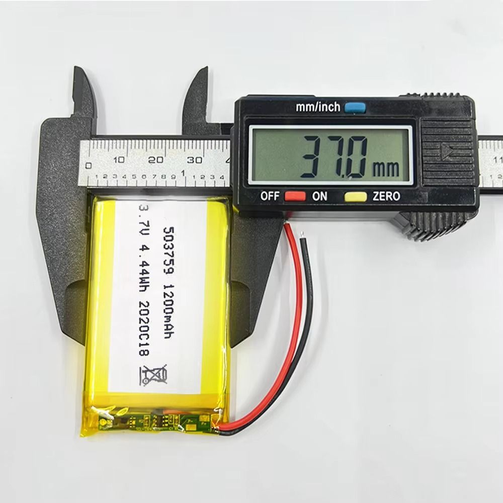 Lithium Cell 503759 1200mAh 3.7v Li-po Battery Pack With Pcm for Driving Recorder