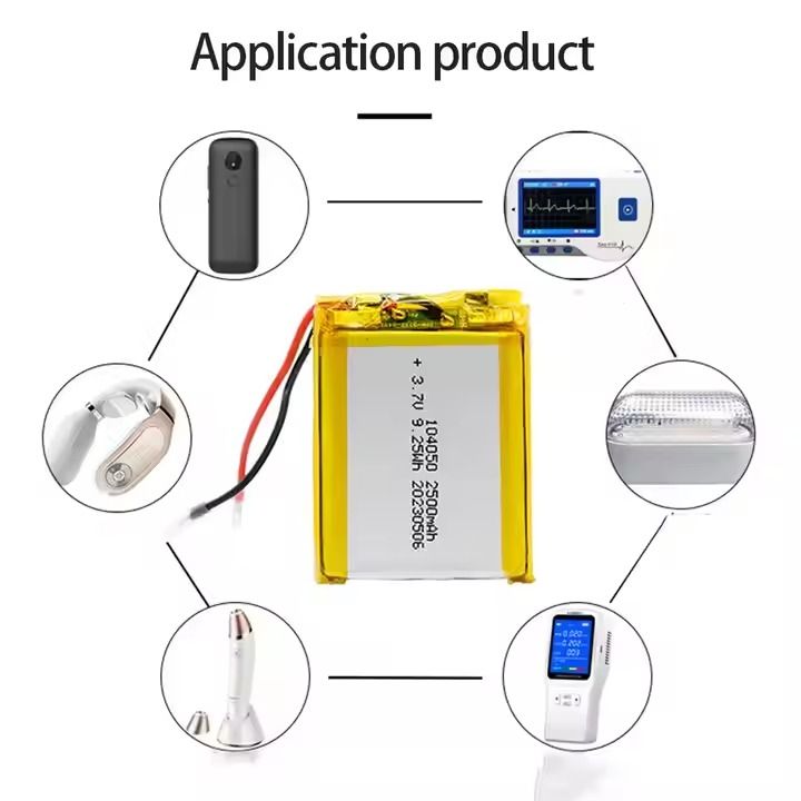 Spot Goods A+ Grade Rechargeable 9.25wh Energy Lithium Ion Polymer Battery 104050 3.7v 2500mah Li-po Batterie