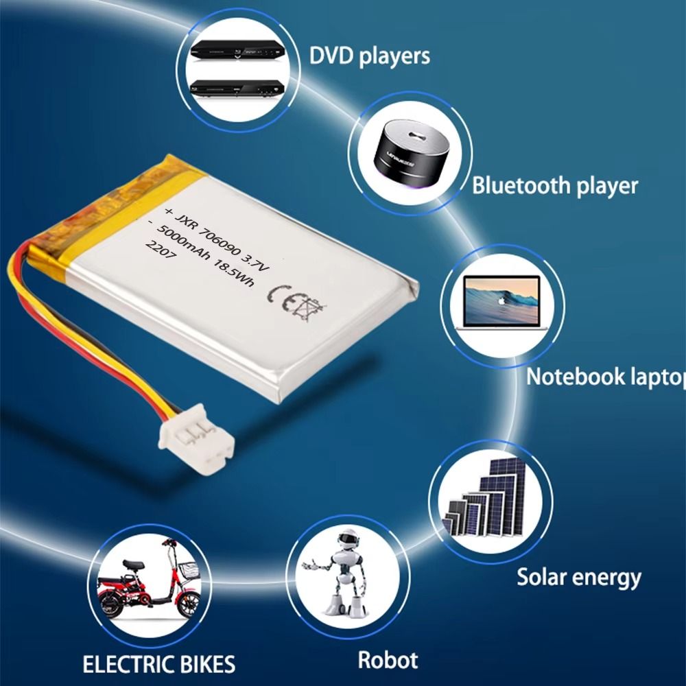 High Quality Lithium Ion Battery 706090 3.7v 5000mah Lipo Battery 18.5wh Laptop Battery