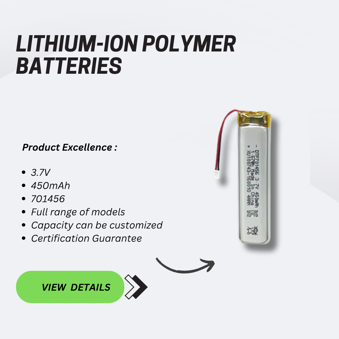 DTP701456 450mah Li-ion 3.7V Lithium Battery Manufacturer