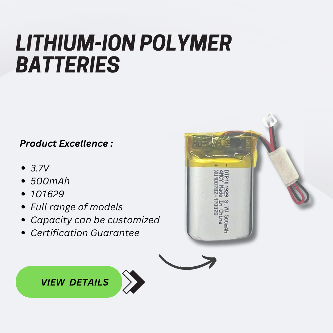 101629 Lipo 3.7v 5v 500mah Battery Rechargeable Battery