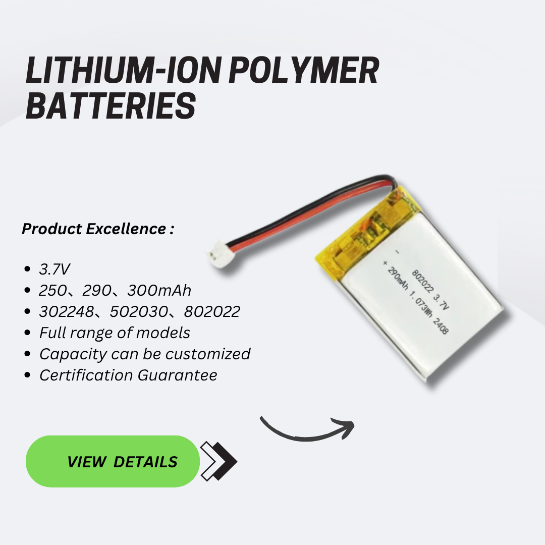302248 502030 802022 Pocket Lithium Polymer Battery 3.7v 290mah 250mah 300mah Toy Battery