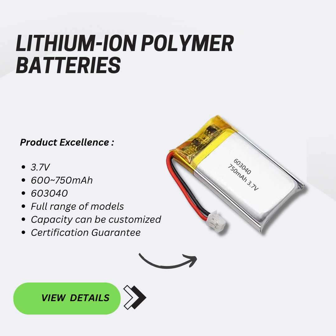 CM JST-PH-2P Connector 603040 2.22Wh 600Mah 3.7v Lithium Polymer Battery for Smart Watch