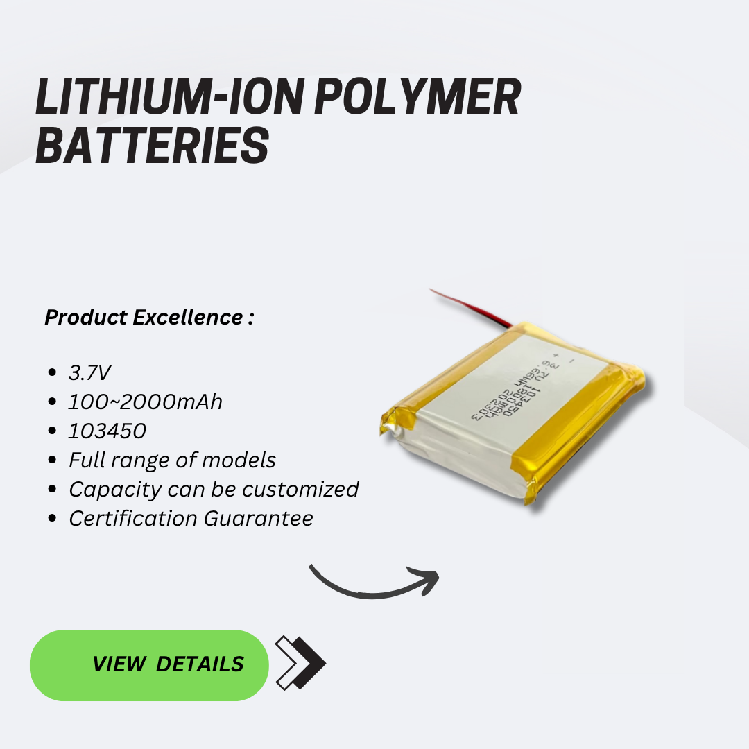 103450 5.5Wh 1500Mah 3.7v LiPO Battery for Digital Products