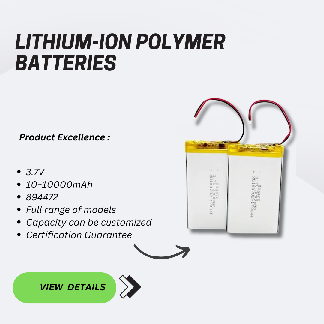 894472 3200mAh RC Drone 3.7v Lipo Battery OEM 10mAh to 10000mAh Lithium Polymer Battery