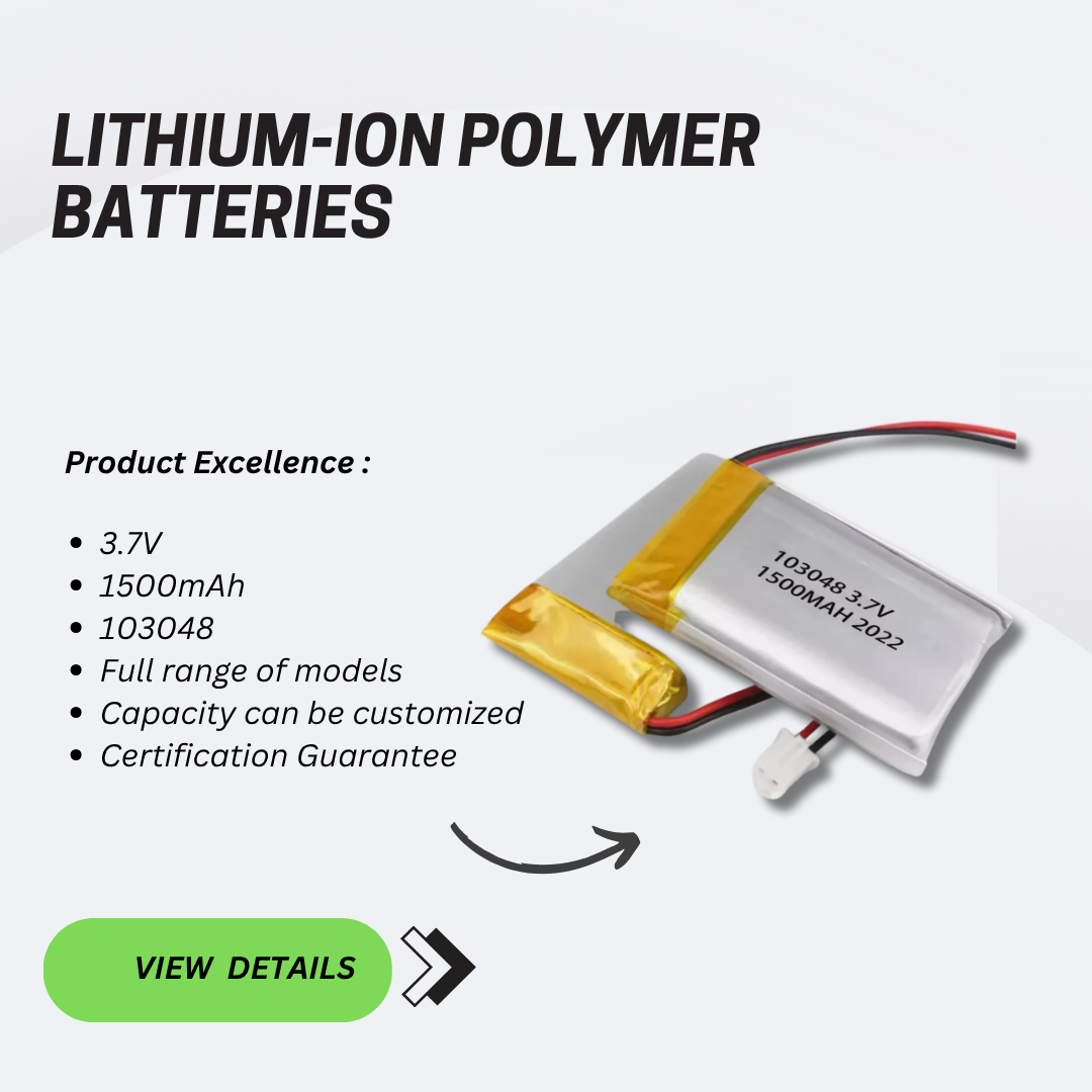 Ul Ce 103048 3.7v Rechargeable Lipo Batteries 1500mah Lithium Polymer Battery