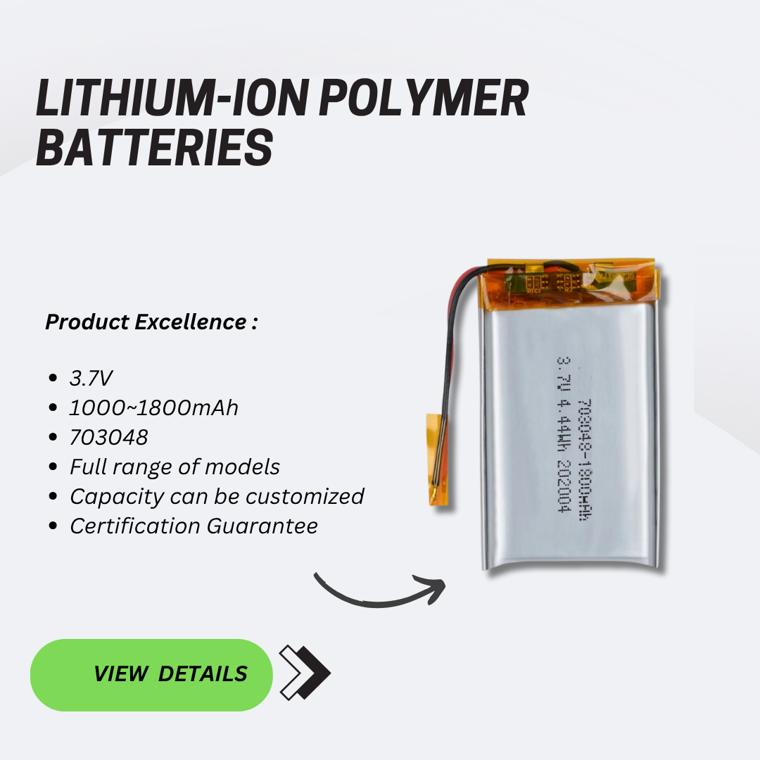Wholesale 703048 Rechargeable 3.7v 1000mah 1100mah Lithium Polymer Battery Pouch Li-Polymer Battery"