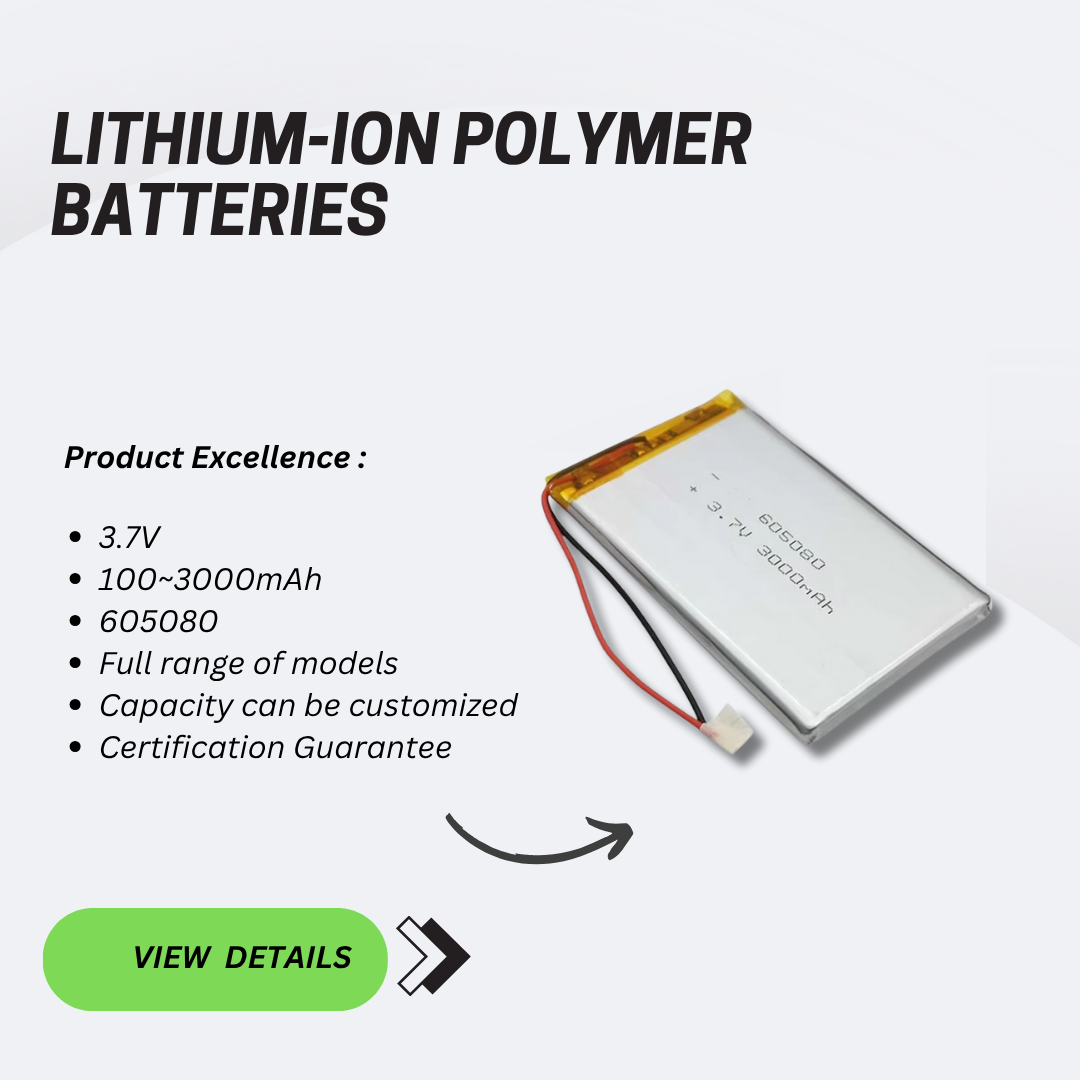 Lithium Polymer 605080 Lipo Battery 3.7v 3000mah Li-ion Battery
