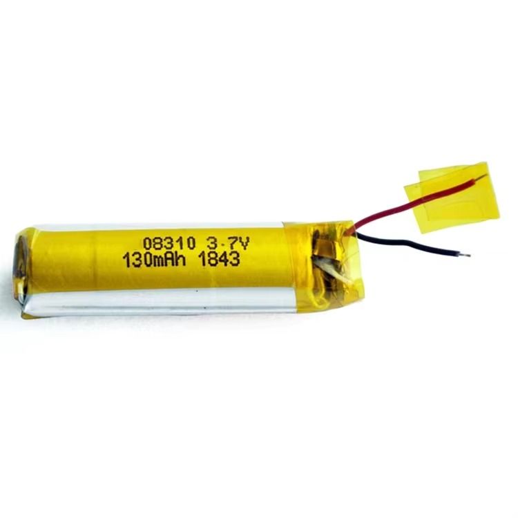 Rechargeable 3.7v 130mah Cylindrical Lithium Polymer Battery Pouch Ion 08310